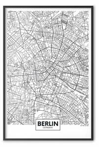 Poster: Mappa di Berlino - mappa della capitale tedesca