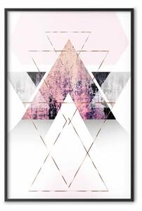Poster: Porta al paradiso - astrazione triangolare rosa