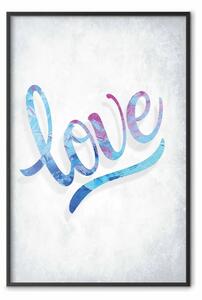 Poster: Composizione d'amore - "love" su sfondo chiaro