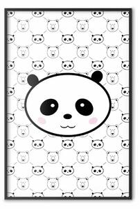 Poster: Pandi e orsi - composizione divertente bianco-nera con animali