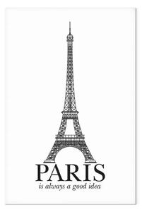 Quadro moderno Parigi è sempre una buona idea verticale