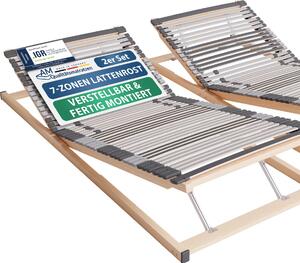 Materassi di qualità AM | Rete a doghe ergonomica a 7 zone | 180x210 cm (2x 90x210 cm) | consegnato completamente assemblato | regolabile | 44 doghe in legno di molle | rete a doghe | 180 x 210 cm