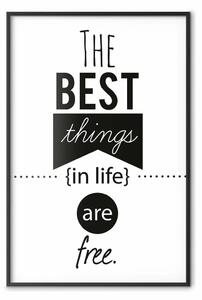 Poster: Le cose migliori sono gratis - con scritte