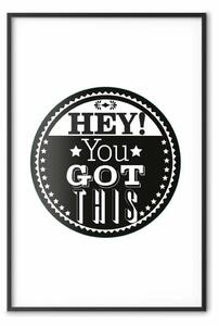 Poster: Ehi! Ce la puoi fare - messaggio motivazionale