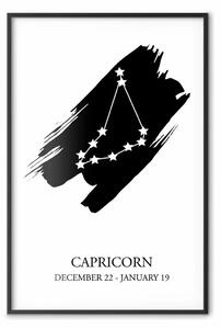 Poster: Capricorno - costellazione stellare in B/N
