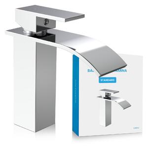 Miscelatore da bagno Tamina - cromo | Miscelatore da bagno a cascata dal design classico - rubinetto per lavabo da appoggio