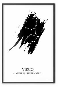 Poster: Vergine - stellare e iscrizioni su sfondo