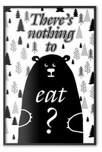 Poster: Niente da mangiare? - motivo animale in B/N