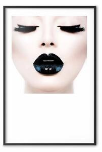 Poster: Labbra nere - volto di donna con rossetto scuro