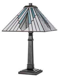 Lampada da tavolo Alderley Tiffany grande bronzo anticato TF-ALDERLEY-TL-L