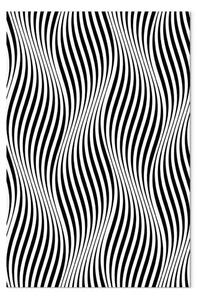 Quadro contemporaneo Onde psichedeliche - astrazione su sfondo nero e bianco