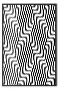 Poster: Arte ottica: composizione con onde per illusione 3D