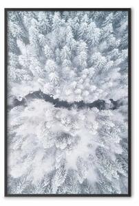 Poster: Chiome degli alberi: paesaggio invernale innevato