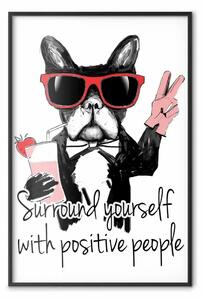 Poster: Circondati di persone positive: iscrizione motivazionale e cane
