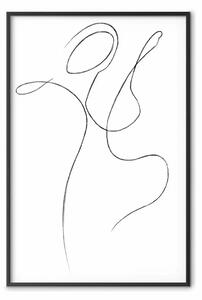 Poster: Danza - lineart con silhouette umana