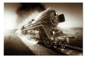 Quadro contemporaneo Treno spirale velocità - veicolo seppia fumo