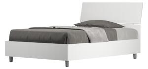 Letto 1 Piazza E Mezzo 120x190 cm Senza Rete Testata Inclinata in Nobilitato Demas Bianco Frassino