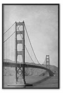 Poster: Ponte Lungo - paesaggio architettonico sullo sfondo del mare