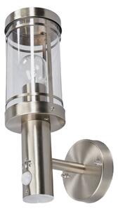 Lindby lampada da parete per esterni Djori, sensore, colore alluminio, E27