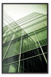 Poster: Grandi finestre: riflesso urbano in grattacielo vetro