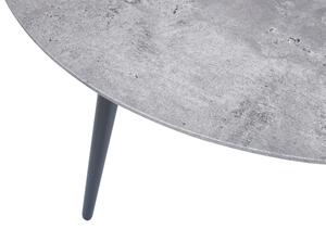 Tavolino da caffè Effetto cemento Base nera Soggiorno Camera da letto Moderno Beliani