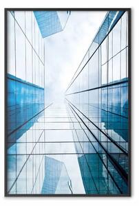 Poster: Grattacielo moderno - cielo blu tra l'architettura in vetro