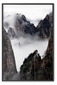 Poster: Montagne Gialle: Huang Shan - nebbia sul paesaggio cinese