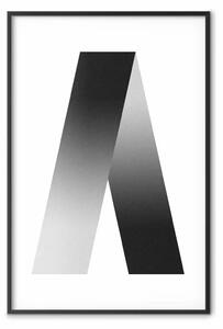 Poster: Su e giù - composizione in bianco e nero con due figure geometriche