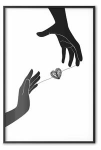 Poster: Amore inseparabile: mani e cuore