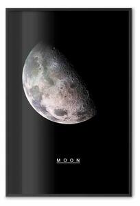 Poster: Luna: globo argento, iscrizione inglese