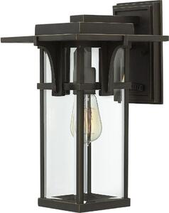 Applique da esterno Manhattan, finitura bronzo oliato, 1xE27x60W, alluminio, dimensioni: 38,1x23,5x26 cm, IP44, Hinkley