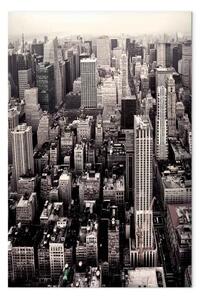 Quadro moderno Manhattan in seppia verticale
