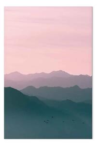Quadro moderno Montagne all'alba verticale