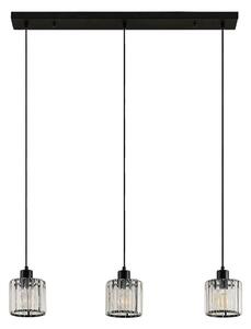 Lampada a sospensione Lindby Vella, trasparente, vetro, 83 cm, 3 luci