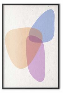Poster: Parte comune: astrazione sul beige con forme irregolari colorate