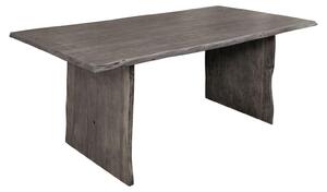 MASSIVMOEBEL24 | tavolo da pranzo in legno di Acacia 200x100x76 grigio scuro laccato PURE ACACIA #415