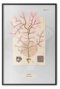 Poster: Albero misterioso - astrazione con pianta pallida