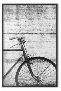 Poster: Bicicletta e cemento: bicicletta stile retrò