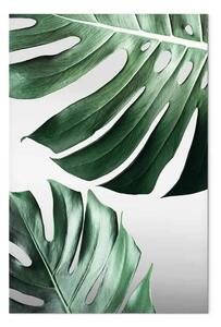 Quadro contemporaneo Foglie di monstera verticale