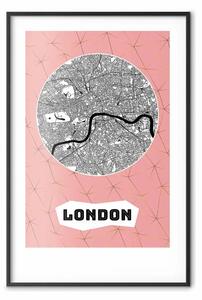 Poster: Il centro di Londra - mappa della città con parole