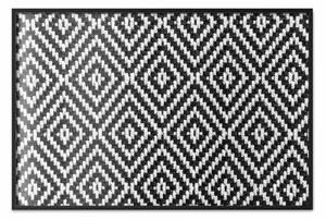Poster: Asciugapiatti - Composizione in bianco e nero con trama geometrica