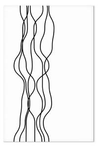 Quadro su tela Linee curve - modello minimalista in una versione astratta