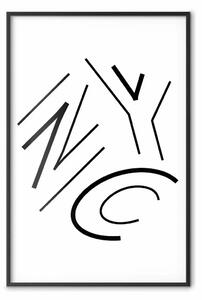 Poster: NYC - composizione minimalista con acronimo città