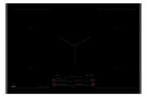 Aeg Piano Cottura Induzione 5 Fuochi Larghezza 78 cm in Vetroceramica colore Nero - NIK85M30FB Serie 8000 Sense Boil+Fry