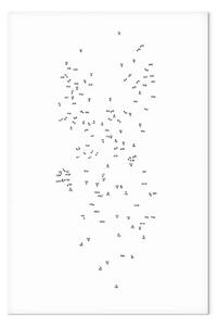 Quadro contemporaneo Cervo numerico - motivo animale minimalista nascosto nei numeri