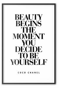 Poster: Coco Chanel - composizione semplice con sottotitoli