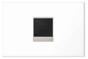 Quadro su tela Polaroid retrò - foto nera dalla polaroid su uno sfondo bianco in stile street art, ideale per la camera di un adolescente
