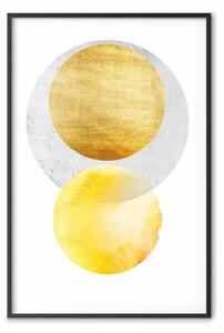 Poster: Palle perdute: astrazione geometrica con cerchi