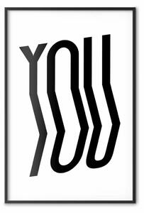 Poster: Tu - composizione minimalista con iscrizione