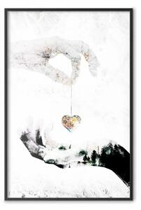 Poster: Dichiarazione d'amore - modello romantico cuore